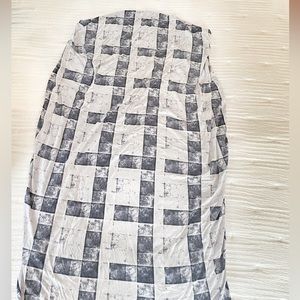 Posh peanut blue denim crib sheet